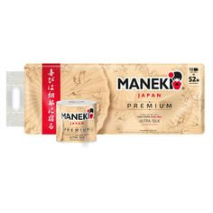 Бумага туалетная Maneki Kabi Premium гладкая белая с ароматом ромашки 3 слоя 10 рул