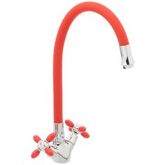 Смеситель для кухни Frud R44127-10 гибкий, красный