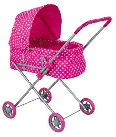 Детская игрушечная классическая коляска Buggy Boom для кукол Mixy 8013-M1422 с козырьком