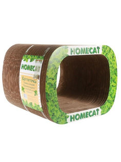 Когтеточка HOMECAT Кошачья радость, малая, тоннель, гофрокартон, 29,5х22,5х35см