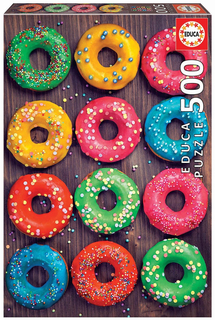 Пазл классический Educa Разноцветные пончики 500 деталей