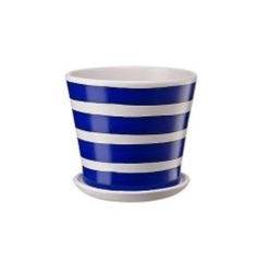 Горшок керамический " Полосочки" 0,5 л., синий Engard