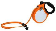 Рулетка для собак ALCOTT VISIBILITY M до 30 кг антискользящая ручка лента неон оранж 5 м