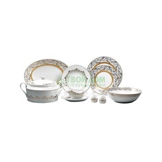 Сервиз Yves de la rosiere Prague Gris 6 персон 25 предметов No Brand