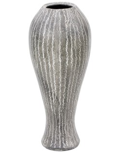 Ваза Rattan grand Deco Glass Pot white-black декоративная 27 х 60 см