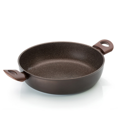 Сотейник Mehrzer Granit Stone Strong 28 см с крышкой