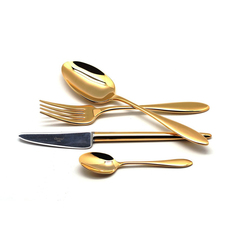 Набор столовых приборов Cutipol Van Der Rohe gold матовый 24 шт No Brand