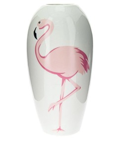 Ваза декоративная Русские подарки Фламинго фарфор 26 см 214930