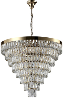 Подвесная люстра хрустальная каскадная золото Crystal Lux ABIGAIL SP22 D820