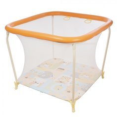 ГЛОБЭКС Манеж детский КВАДРАТ Оранжевый 960x960x770 1103 Globex