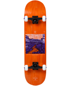 Скейтборд Ridex Grand 80х20,5 см, оранжевый/фиолетовый