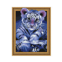 Картина мозаикой 3D, с нанесенной рамкой Molly Учусь плавать KM0164, 23 цвета, 40х50 см