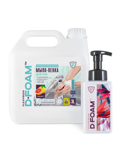 Жидкое мыло пенка для рук D-FOAM Антибактериальное 3 литра, аромат Грейпфрут Flexfresh
