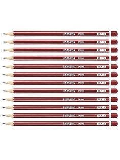 Карандаш чернографитный простой Opera 285 STABILO, 2В 12шт