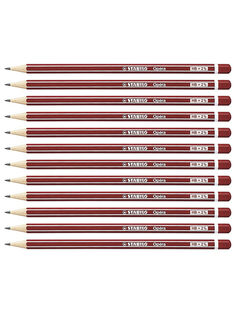 Карандаш чернографитный простой Opera 285 STABILO, НВ 12шт