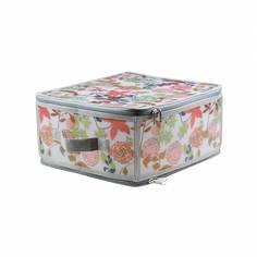 Короб складной на молнии Лето, Д300 Ш280 В150, серый с цветами, ESH05 M Handy Home