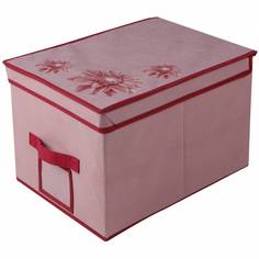 Короб для хранения "Хризантема", Д400 Ш300 В250, розовый, бордовый, UC-82 Handy Home