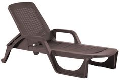 Стопирующийся шезлонг BICA B:rattan NILO коричневый 180.3