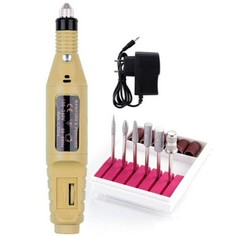 Аппарат для маникюра Ice Nova, Фрезер-ручка + набор фрез, оливковый