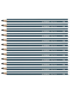 Карандаш чернографитный HB STABILO Trio, 12шт 399/HB