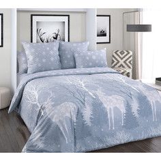 Пододеяльник 175х215 см перкаль Снежная долина 1 сер Текс Дизайн