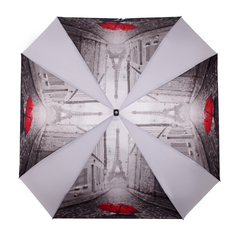 Зонт складной женский автоматический Flioraj 170101 FJ серый