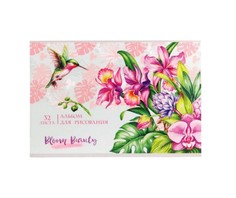 Альбом для рисование Prof-Press Колибри и цветы А4 32 листа разноцветный Проф Пресс