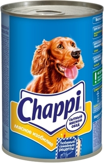 Консервы для собак Chappi Сытный мясной обед, мясное изобилие, 400г