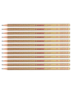 Карандаш чернографитный HB STABILO Confetti, 12шт 425/HB-01