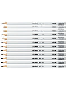 Карандаш чернографитный с ластиком HB STABILO Swano, 12шт 4907/HB-52