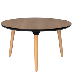 Журнальный столик Morton 80 см меламин орех StoreForHome / PW-037-2-WOOD
