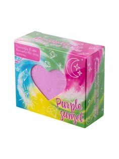 Шипучая соль для ванн с пеной и радужными разводами Purple sunset сердце 130 г Laboratory Katrin