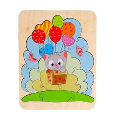 Пазл Турбо детки Путешествие котенка 22х17 см 35 дет. DP001