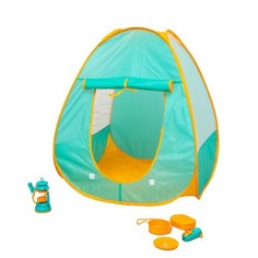 Игровая палатка КНР с походным набором, бирюзово-оранжевая 5139311