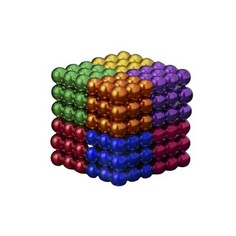 Головоломка КНР антистресс, магнит, 216 шариков, D 0,5 см, 8 цветов 3х3 см 3790964
