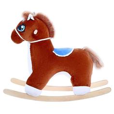 Качалка детская ZABIAKA Лошадка, музыкальная, цвет коричневый Забияка