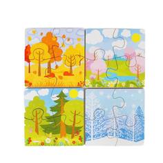 Пазл WoodLand Toys Времена года 4 шт 10х10х14 см 16 дет. 4446047
