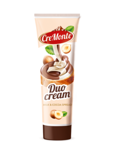 Паста CreMonte Duo шоколадная молочно-ореховая с добавлением какао туба 350 г
