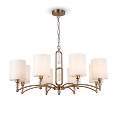 Подвесная люстра 8 абажуров белая Freya Riverside FR1007PL-08BS