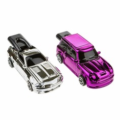 Машинка 1Toy Свист-авто металлик+розовая 8 см * 2 шт., ассорт. Т20975-1