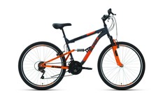 Велосипед Altair MTB FS 26 1.0 2022 18" серебристый/оранжевый