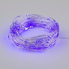 Светодиодная гирлянда Uniel Роса фиолетовый ULD-S1000-100/SCB/3AA IP20 Dew UL-00007187