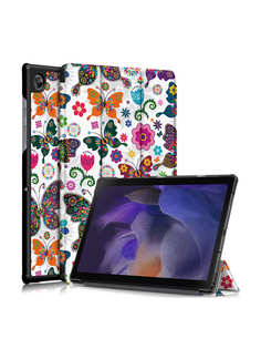 Чехол для планшета Samsung Tab A8 2021 (X200/X205) "Бабочки" с магнитом Mobileocean