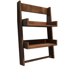 Настенная полка для ванной, кухни 53,6x80x16,5 см, UVI Collection, орех