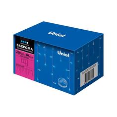 Уличная светодиодная гирлянда Uniel бахрома 220V синий/белый