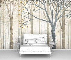 Фотообои флизелиновые Первое Ателье "Голые деревья" 300х210 см