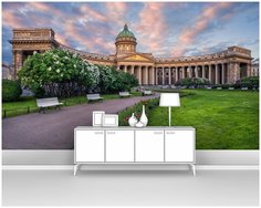 Фотообои флизелиновые ПЕРВОЕ АТЕЛЬЕ "Казанский собор на закате" 200х115 см (ШхВ)