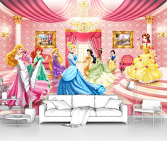 Фотообои флизелиновые Первое Ателье "Для девочек - принцессы на балу" 145х100 см