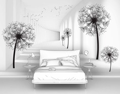 Фотообои флизелиновые Первое Ателье "Большие одуваны" 160х100 см