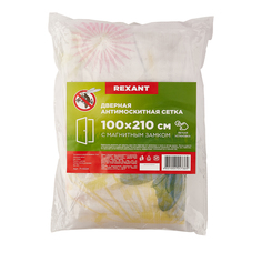 Москитная сетка на дверь Rexant Цветы, на магнитах, 1 x 2,1 м, белый